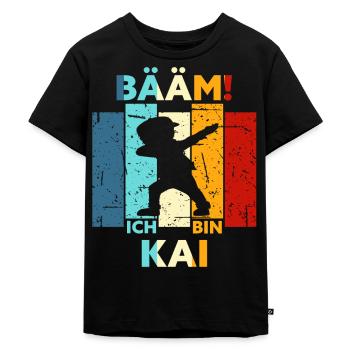 Kai Geschenk Name Vorname Geburtstag - Kinder Premium Bio T-Shirt - Schwarz - Vorne - Mikhail (115cm)