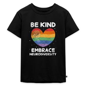 ADHS - Kinder Premium Bio T-Shirt - Schwarz - Vorne - Mikhail (115cm)