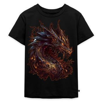 Dragon Chinese Zodiac Animal Horoscope Witchcraft - Kinder Premium Bio T-Shirt - Schwarz - Vorne - Mikhail (115cm)