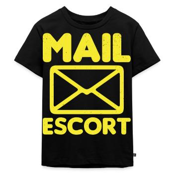 Postbote Postdienstleister Briefträger - Kinder Premium Bio T-Shirt - Schwarz - Vorne - Mikhail (115cm)