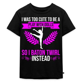 Majorette Cheerleader Design Für Baton Twirler - T-shirt Premium bio Enfant - noir - Devant - Mikhail (115cm)