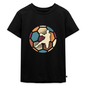 Handball - Kinder Premium Bio T-Shirt - Schwarz - Vorne - Mikhail (115cm)