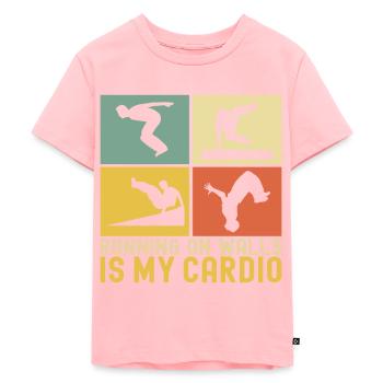 Parkour Freerunning - Kids Premium Organic T-Shirt - rose - Front - AI Model Kid Female (0cm)