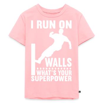 Parkour Freerunning - Kids Premium Organic T-Shirt - rose - Front - AI Model Kid Female (0cm)