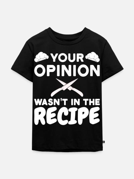 chefkoch koch kochen spruch - Kinder Premium Bio T-Shirt - Schwarz