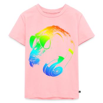 DJ Ape Gorilla Monkey Music Techno Monkey - Kinder Premium Bio T-Shirt - Rosa - Vorne - AI Model Kid Female (0cm)