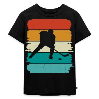 Eishockey Ice Hockey - Kinder Premium Bio T-Shirt - Schwarz - Vorne - Mikhail (115cm)