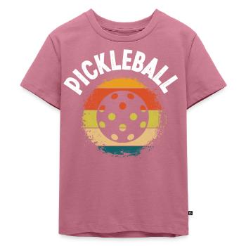 Pickleball - T-shirt Premium bio Enfant - mauve - Devant - Hailey (125cm)