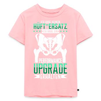 Performance Upgrade erhalten - Neue Hüfte - Kinder Premium Bio T-Shirt - Rosa - Vorne - AI Model Kid Female (0cm)