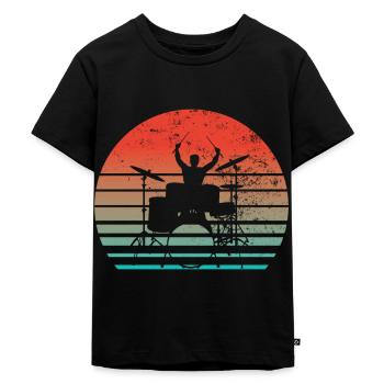 Drummers Drummers Drummers Drummers - Kids Premium Organic T-Shirt - black - Front - Mikhail (115cm)