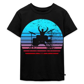 Drummers Drummers Drummers Drummers - Kids Premium Organic T-Shirt - black - Front - Mikhail (115cm)