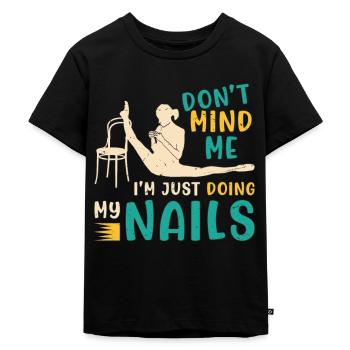 Contortion Don't Mind Me I'm Just Doing Acrobatics - Kids Premium Organic T-Shirt - black - Front - Mikhail (115cm)
