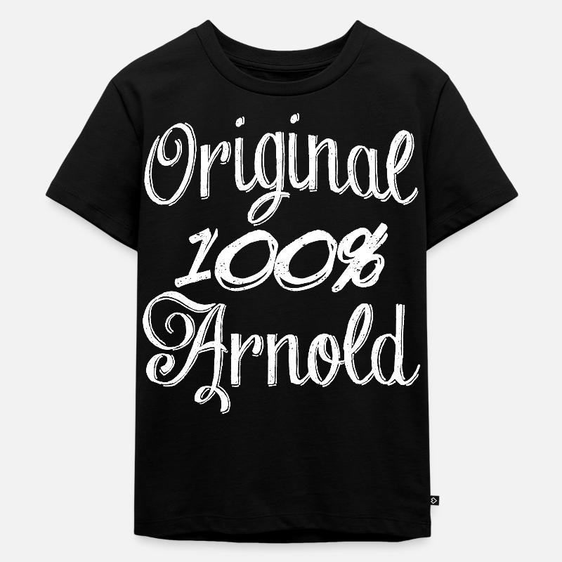 Original 100% Arnold - Kinder Premium Bio T-Shirt - Schwarz