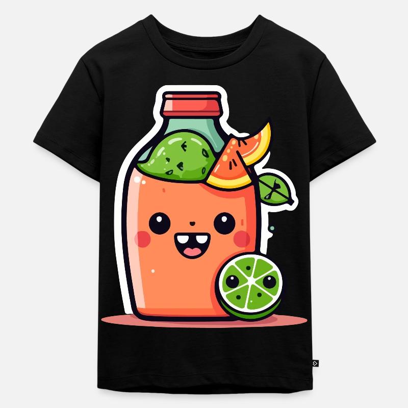 Jus de pastèque Kawaii - T-shirt Premium bio Enfant - noir