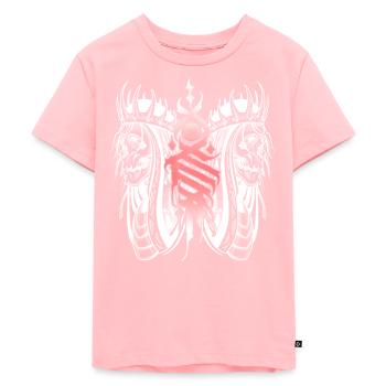 Gothic skull negative style art - Kids Premium Organic T-Shirt - rose - Front - AI Model Kid Female (0cm)