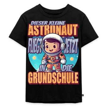 Dieser Kleine Astronaut fliegt jetzt in die - Kinder Premium Bio T-Shirt - Schwarz - Vorne - Mikhail (115cm)
