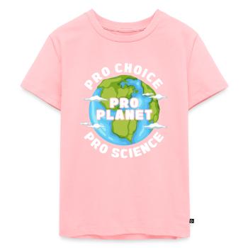 Climate change - Kids Premium Organic T-Shirt - rose - Front - AI Model Kid Female (0cm)