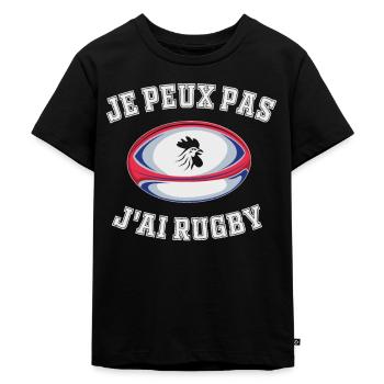 Je Peux Pas J'ai Rugby - T-shirt Premium bio Enfant - noir - Devant - Mikhail (115cm)