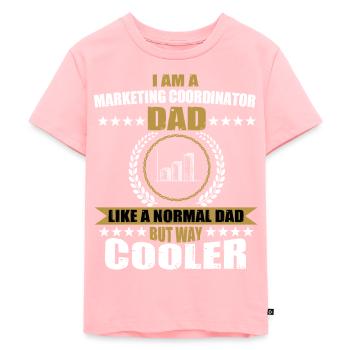 Funny Marketing Coordinator Dad - Kids Premium Organic T-Shirt - rose - Front - AI Model Kid Female (0cm)