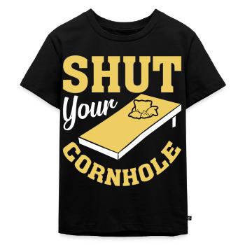 Cornhole Throwing Game - Kids Premium Organic T-Shirt - black - Front - Mikhail (115cm)