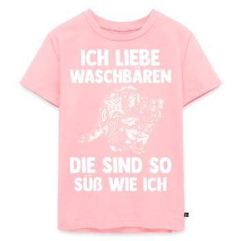Tiermotiv Waschbär - Kinder Premium Bio T-Shirt - Rosa - Vorne - AI Model Kid Female (0cm)