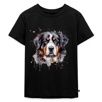Bernese Mountain Dog - Kids Premium Organic T-Shirt - black - Front - Mikhail (115cm)