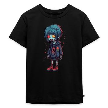 Halloween Zombie Junge - Kawaii süß Monster Horror - Kinder Premium Bio T-Shirt - Schwarz - Vorne - Mikhail (115cm)