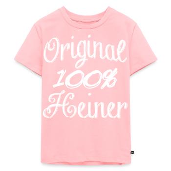 Original 100% Heiner - T-shirt Premium bio Enfant - rose - Devant - AI Model Kid Female (0cm)