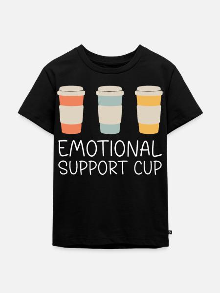 Emotional Support Cup - Kinder Premium Bio T-Shirt - Schwarz