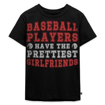 Les joueurs de baseball ont les plus jolies petites amies - T-shirt Premium bio Enfant - noir - Devant - Mikhail (115cm)