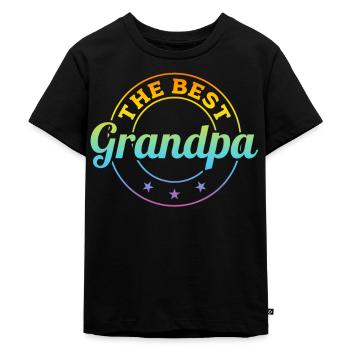 Idées de fête des pères - Le meilleur grand-père - T-shirt Premium bio Enfant - noir - Devant - Mikhail (115cm)