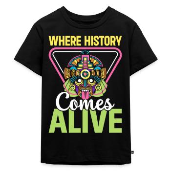 Maya, Aztecs, Mexico: Where history comes alive - Kids Premium Organic T-Shirt - black - Front - Mikhail (115cm)