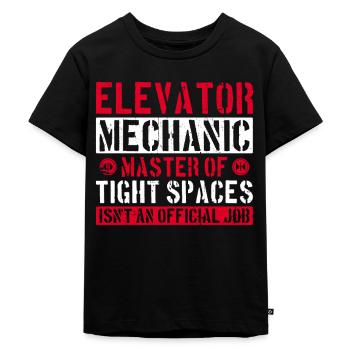 Aufzugsmechaniker-design Für Aufzugsinstallateure - Kids Premium Organic T-Shirt - black - Front - Mikhail (115cm)
