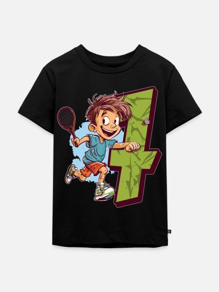 I' Badminton Kid - Badminton - Kids Premium Organic T-Shirt - black
