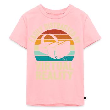 Virtual Reality VR Geschenk - Kinder Premium Bio T-Shirt - Rosa - Vorne - AI Model Kid Female (0cm)