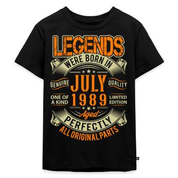 1989 Juillet Birthday Legend - T-shirt Premium bio Enfant - noir - Devant - Mikhail (115cm)
