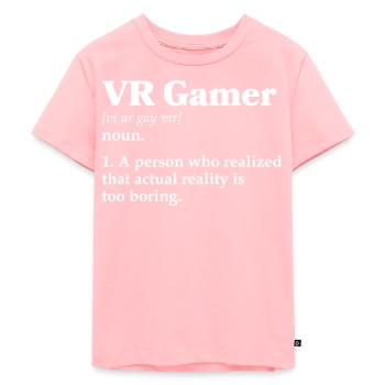 Virtual Reality VR Geschenk - Kinder Premium Bio T-Shirt - Rosa - Vorne - AI Model Kid Female (0cm)