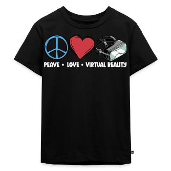 Virtual Reality VR Geschenk - Kinder Premium Bio T-Shirt - Schwarz - Vorne - Mikhail (115cm)