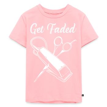 Get Faded Barber Saying Hairdresser - Kids Premium Organic T-Shirt - rose - Front - AI Model Kid Female (0cm)