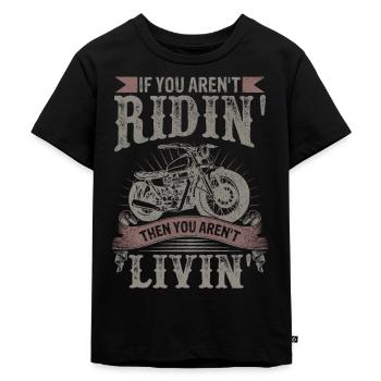 Biker Design Motorrad - Kinder Premium Bio T-Shirt - Schwarz - Vorne - Mikhail (115cm)