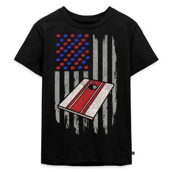Trou de maïs patriotique - T-shirt Premium bio Enfant - noir - Devant - Mikhail (115cm)