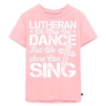 We can certainly sing Lutheran - Kids Premium Organic T-Shirt - rose - Front - AI Model Kid Female (0cm)