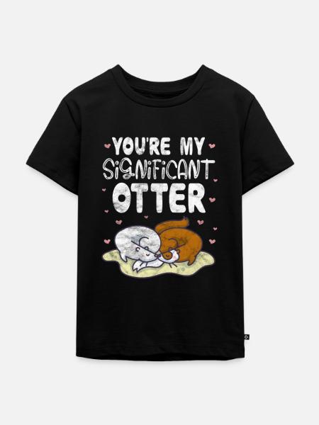 Otter - Kinder Premium Bio T-Shirt - Schwarz
