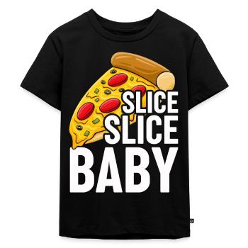 pizza pizza tranche de fromage pizza pizza pizza lover - T-shirt Premium bio Enfant - noir - Devant - Mikhail (115cm)