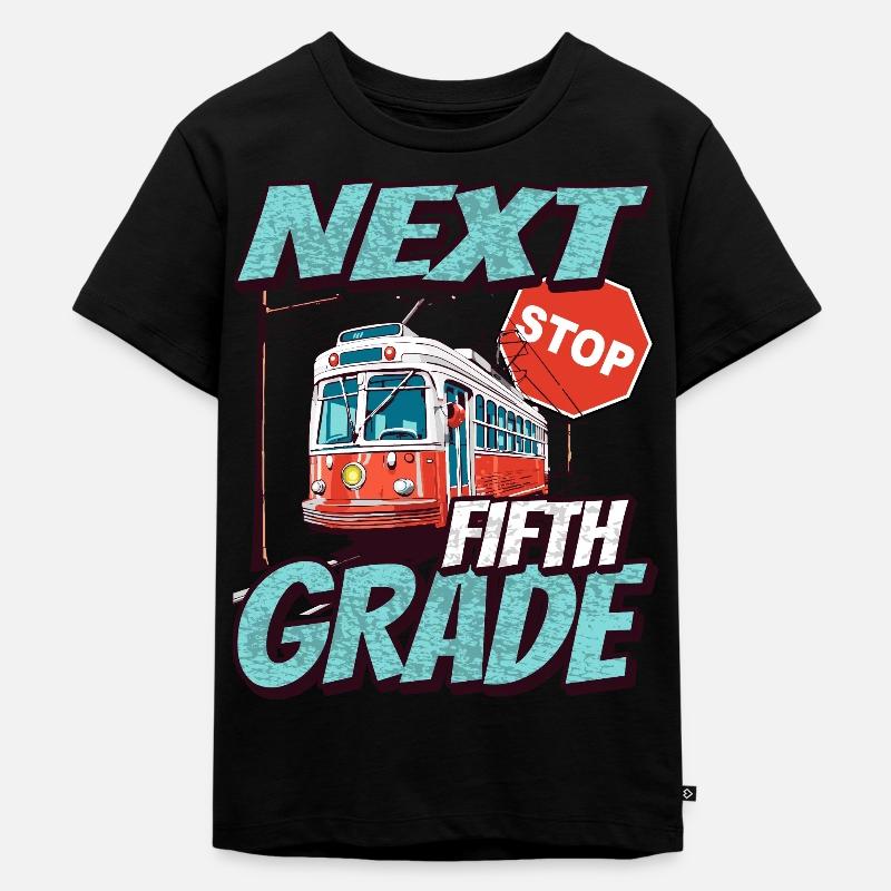 Next stop: Fifth Class - Kids - Kids Premium Organic T-Shirt - black