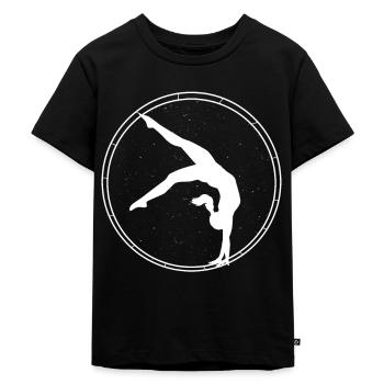 Turnen Rhönrad Turntrainer Gymnsatik Geschenk Bode - Kinder Premium Bio T-Shirt - Schwarz - Vorne - Mikhail (115cm)