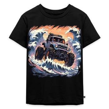 Monster truck - Kids Premium Organic T-Shirt - black - Front - Mikhail (115cm)