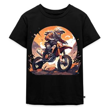Motocross Dirt Bike Motocross Motocross Moto - T-shirt Premium bio Enfant - noir - Devant - Mikhail (115cm)
