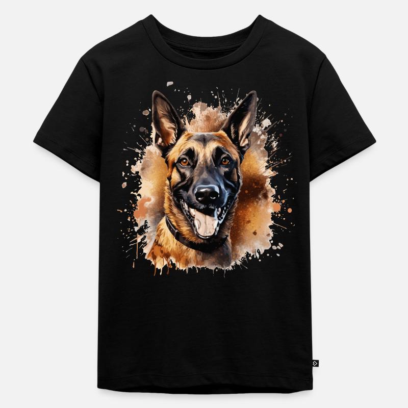 Belgischer Schäferhund Malinois - Kinder Premium Bio T-Shirt - Schwarz