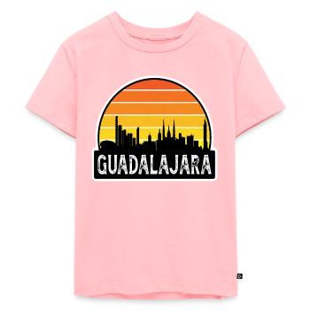 Guadalajara Mexique Flag Skyline Souvenir de voyage - T-shirt Premium bio Enfant - rose - Devant - AI Model Kid Female (0cm)